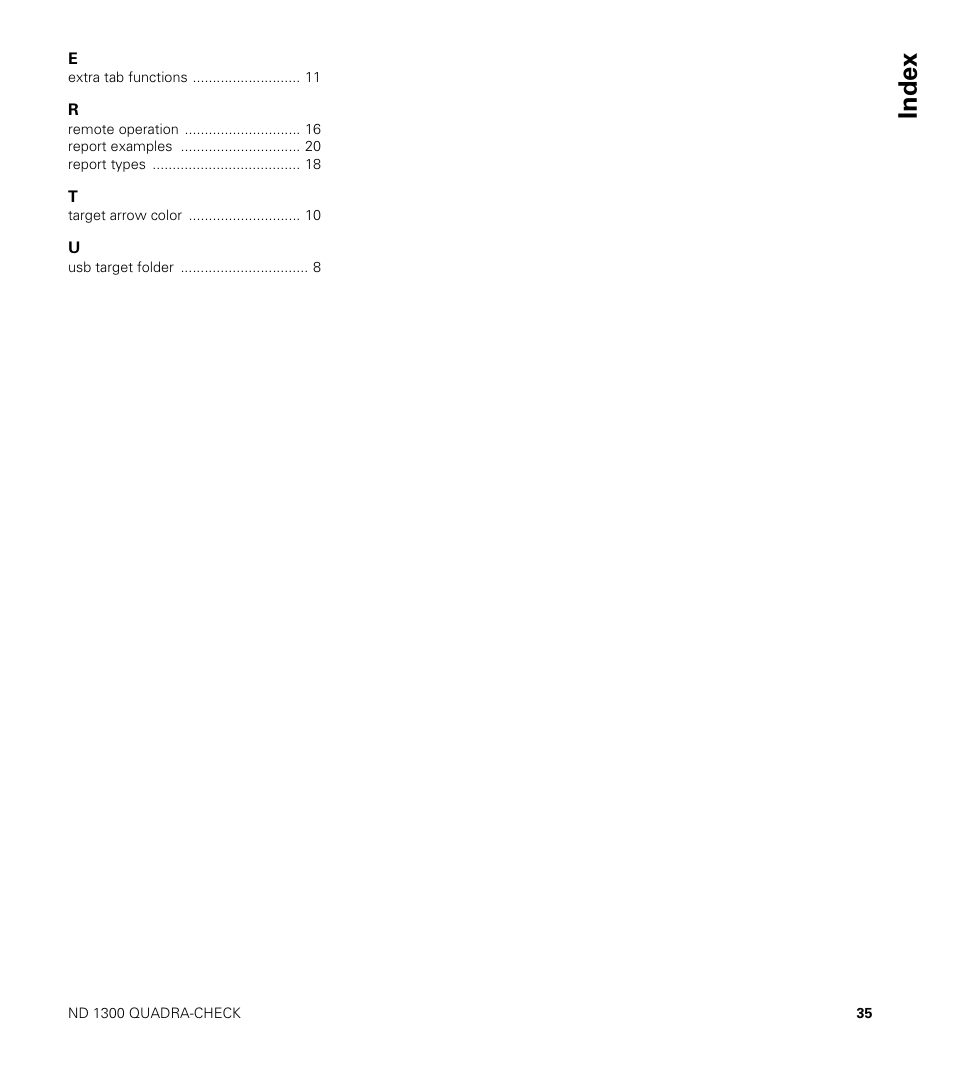 Index | HEIDENHAIN ND 1300 Addendum User Manual | Page 35 / 36