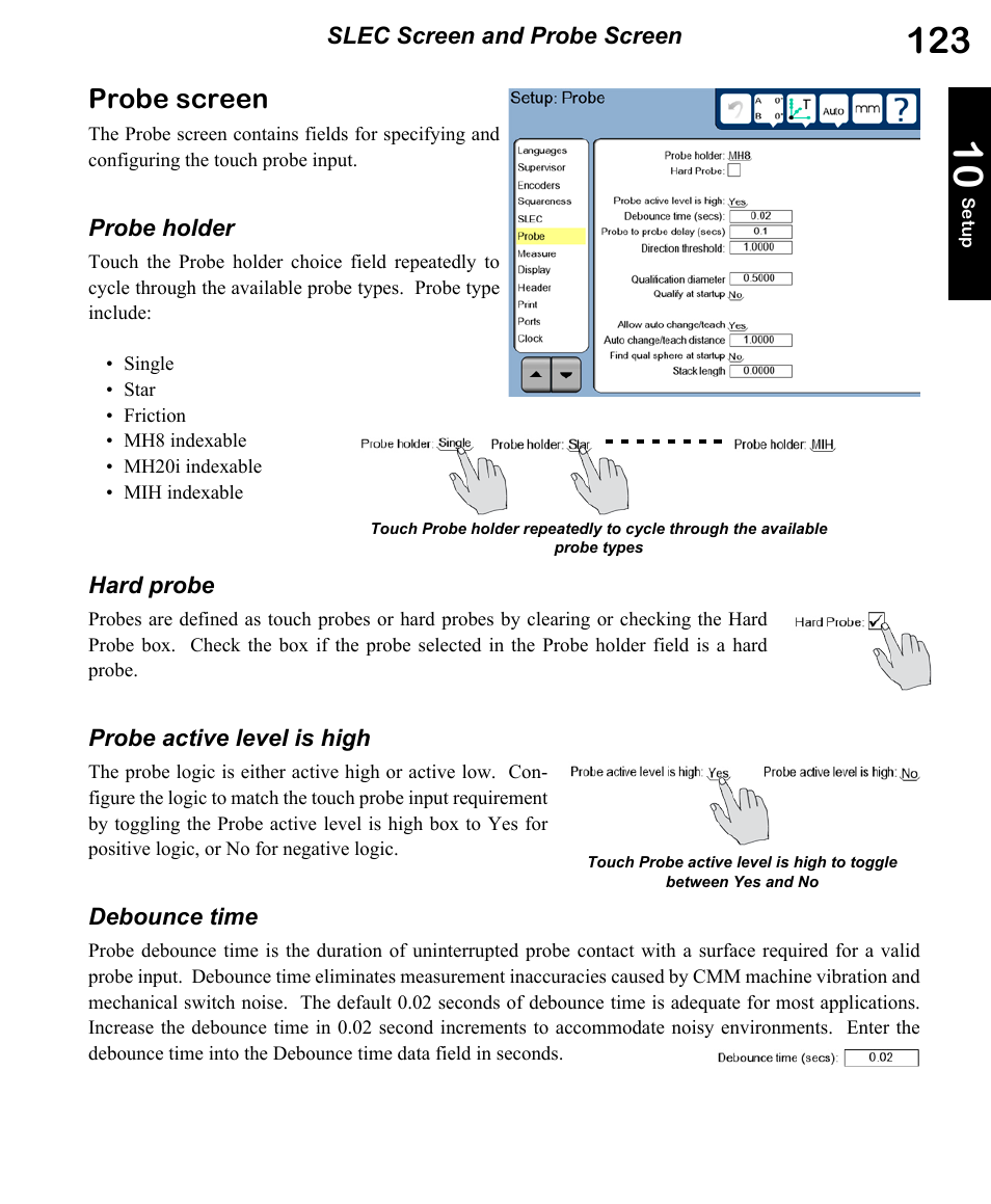 Probe screen | HEIDENHAIN ND 1400 User Manual | Page 137 / 179