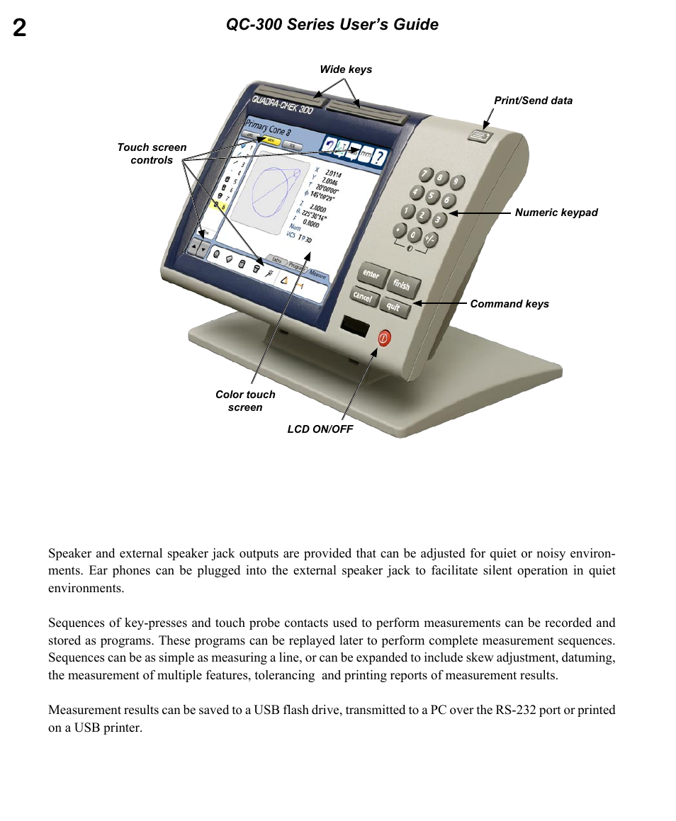 Qc-300 series user’s guide | HEIDENHAIN ND 1400 User Manual | Page 16 / 179