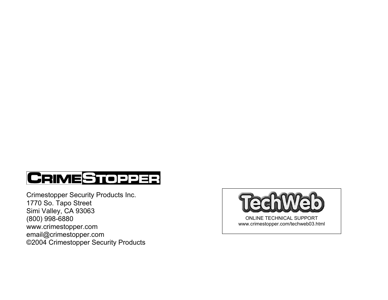 Crimestopper Security Products CS-2016FM User Manual | Page 21 / 21