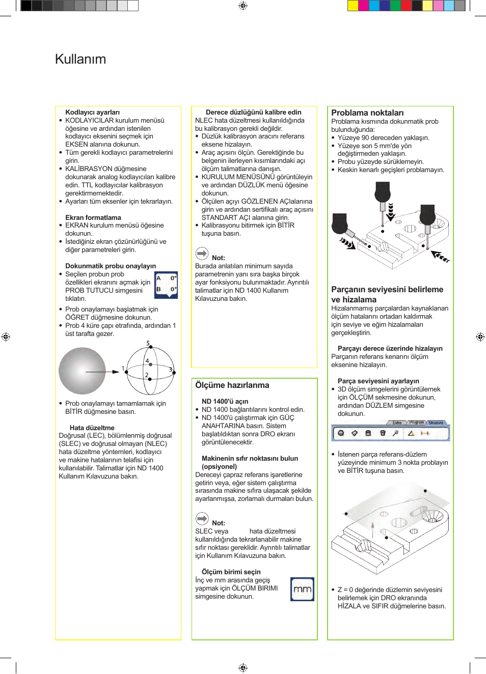 Kullanım | HEIDENHAIN ND 1400 Quick Start User Manual | Page 71 / 96