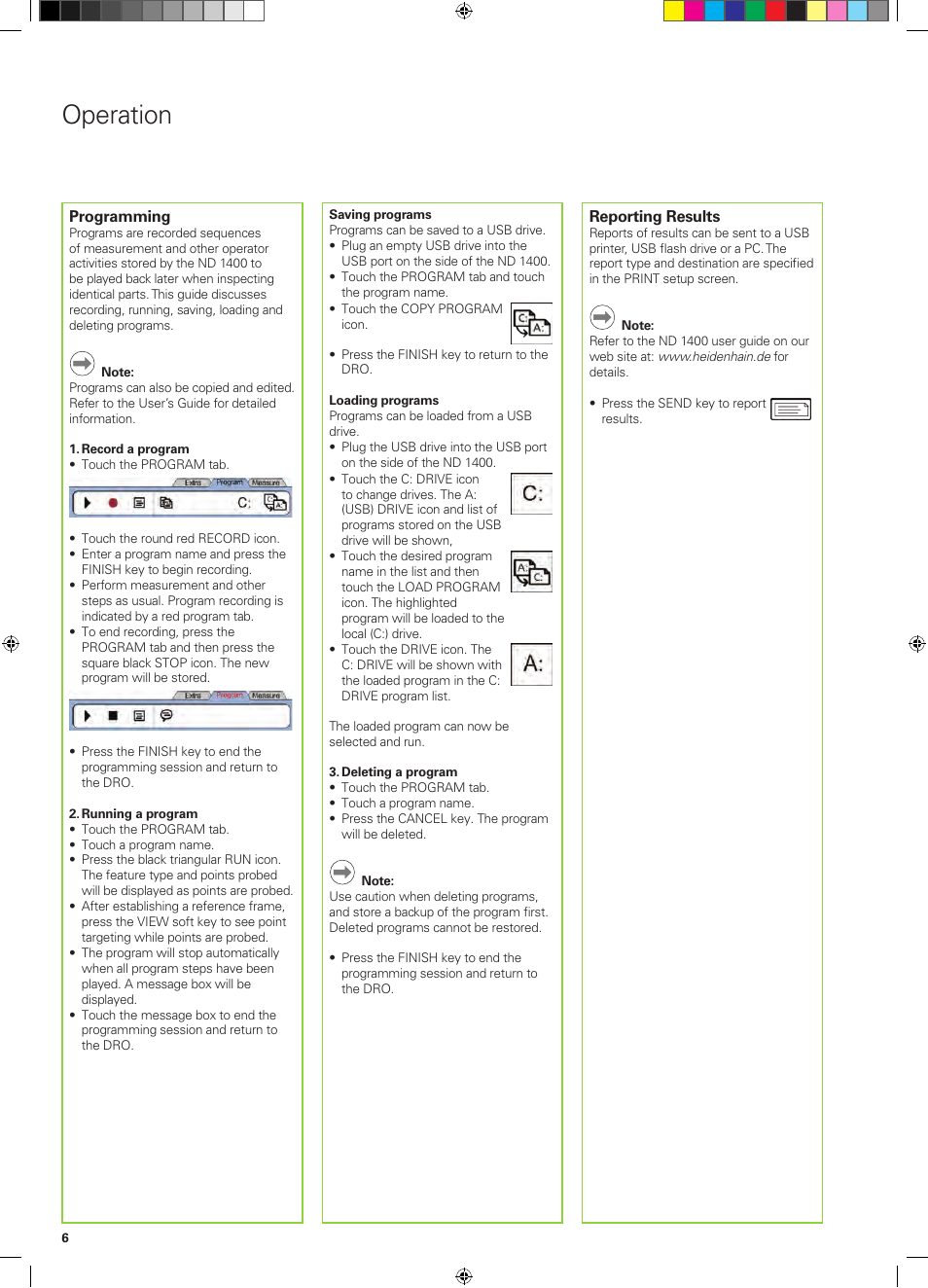 Operation | HEIDENHAIN ND 1400 Quick Start User Manual | Page 8 / 96