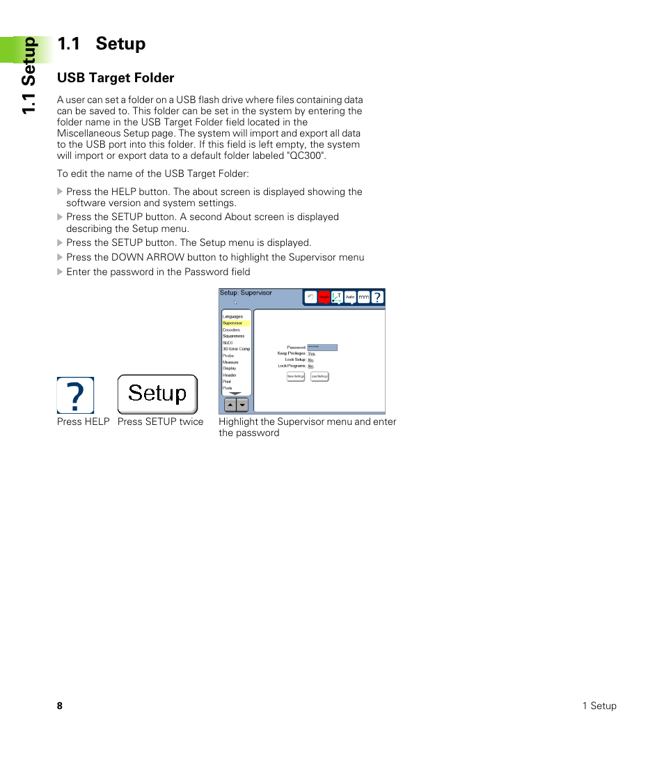 Usb target folder, 1s e tu p 1.1 setup | HEIDENHAIN ND 1400 Addendum User Manual | Page 8 / 36
