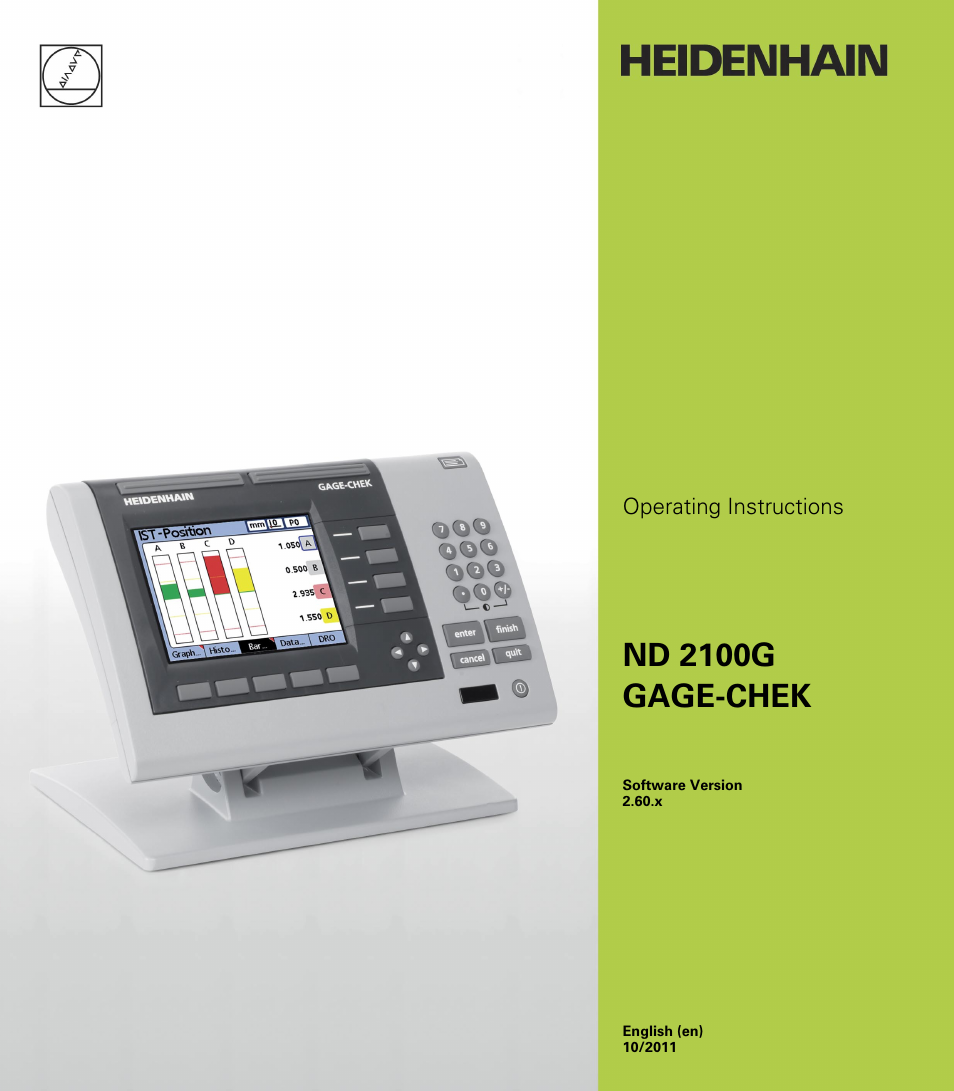 HEIDENHAIN ND 2100G User Manual | 279 pages