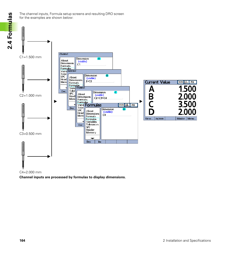 4 f o rm ulas | HEIDENHAIN ND 2100G User Manual | Page 164 / 279