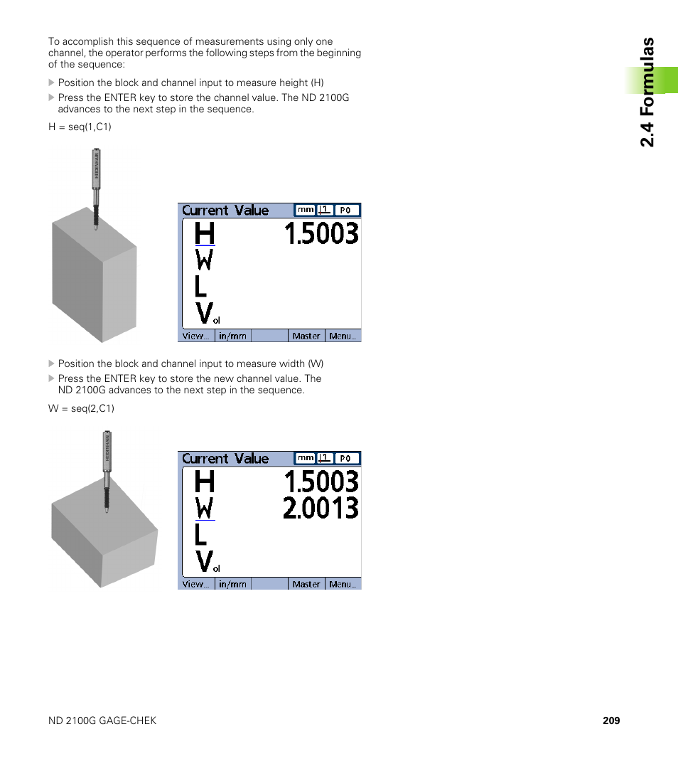 4 f o rm ulas | HEIDENHAIN ND 2100G User Manual | Page 209 / 279