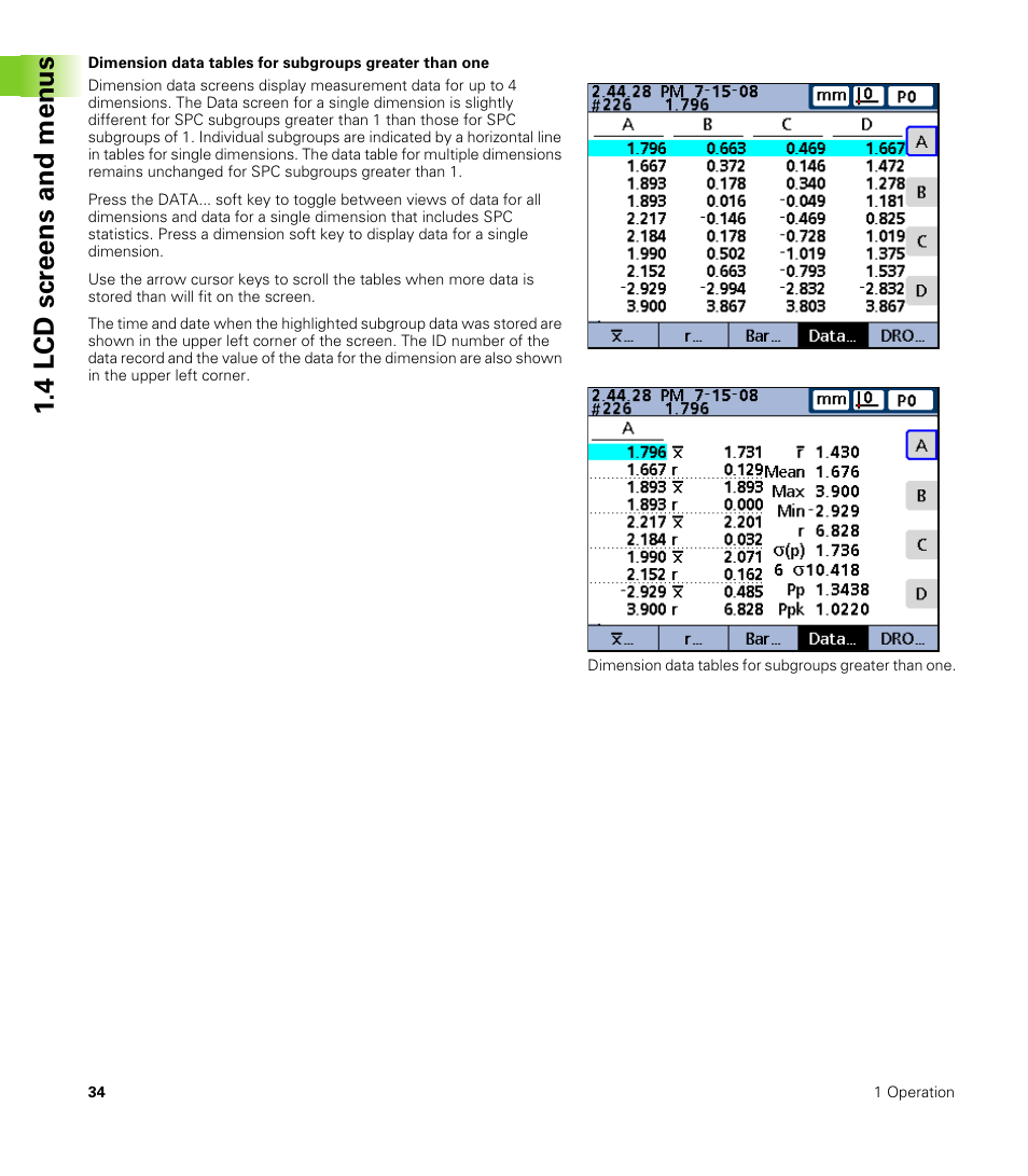 4 lcd scr eens and menus | HEIDENHAIN ND 2100G User Manual | Page 34 / 279