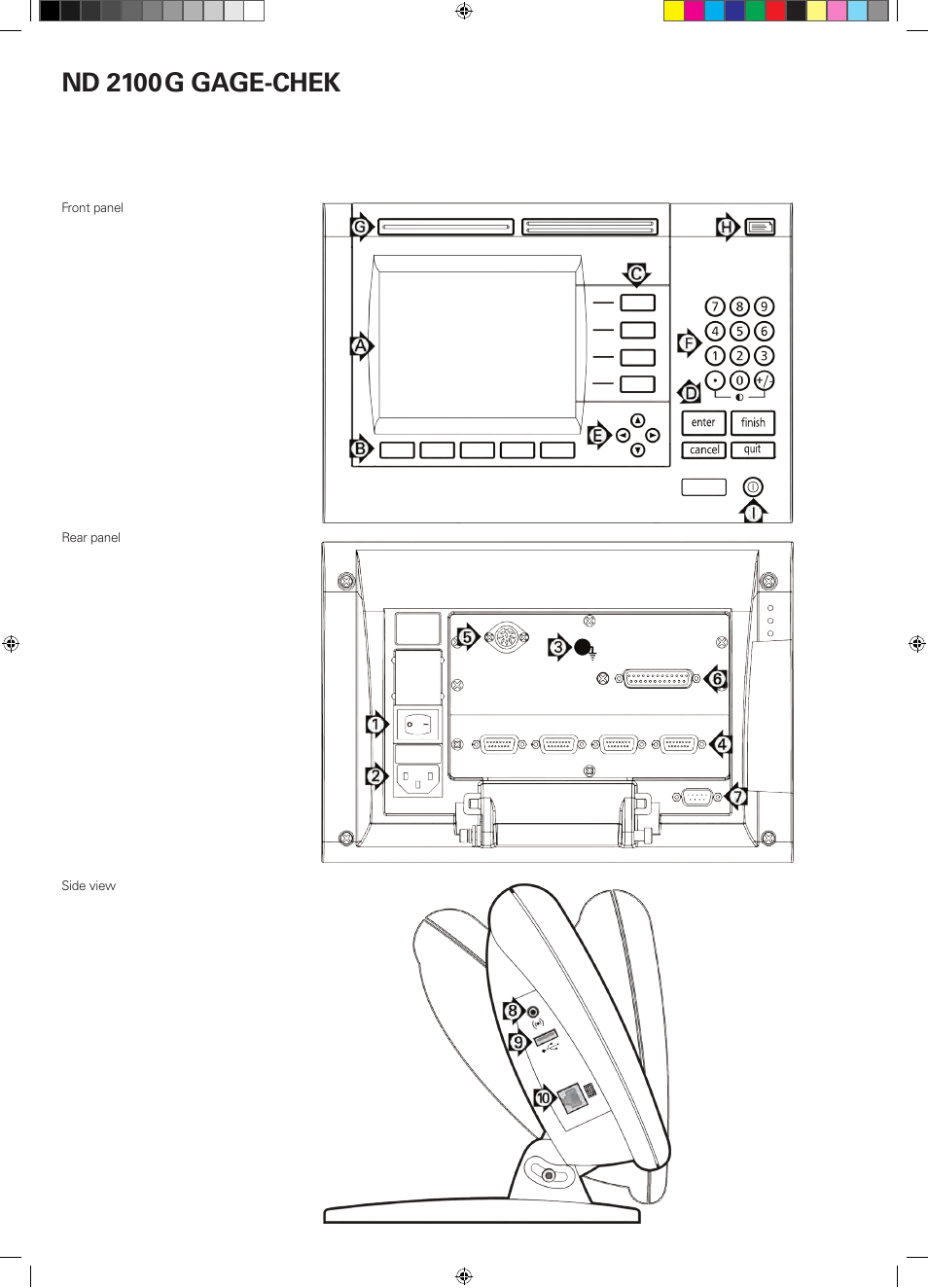 Nd 2100 g gage-chek | HEIDENHAIN ND 2100G Quick Start User Manual | Page 2 / 60