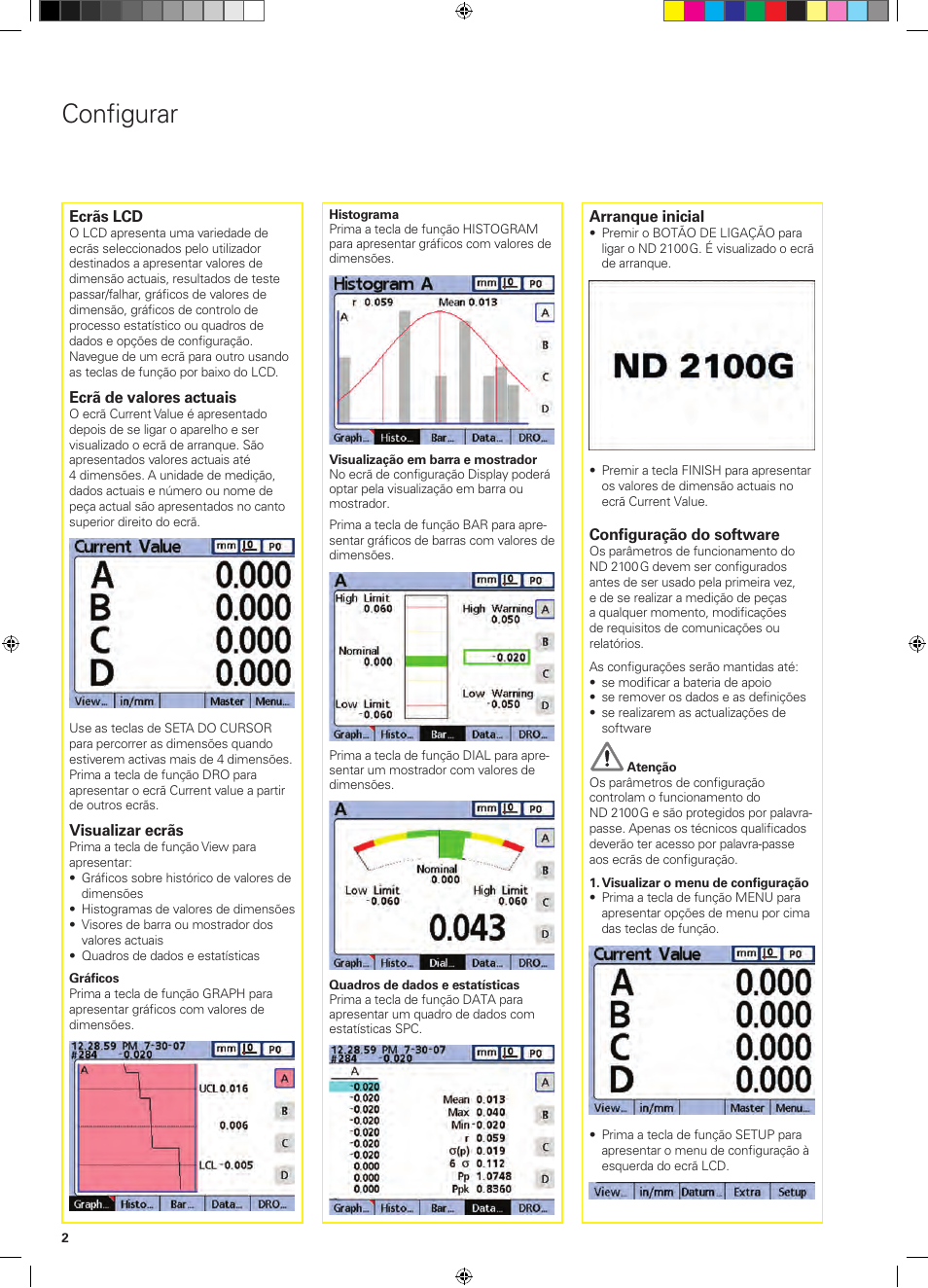 Configurar | HEIDENHAIN ND 2100G Quick Start User Manual | Page 32 / 60