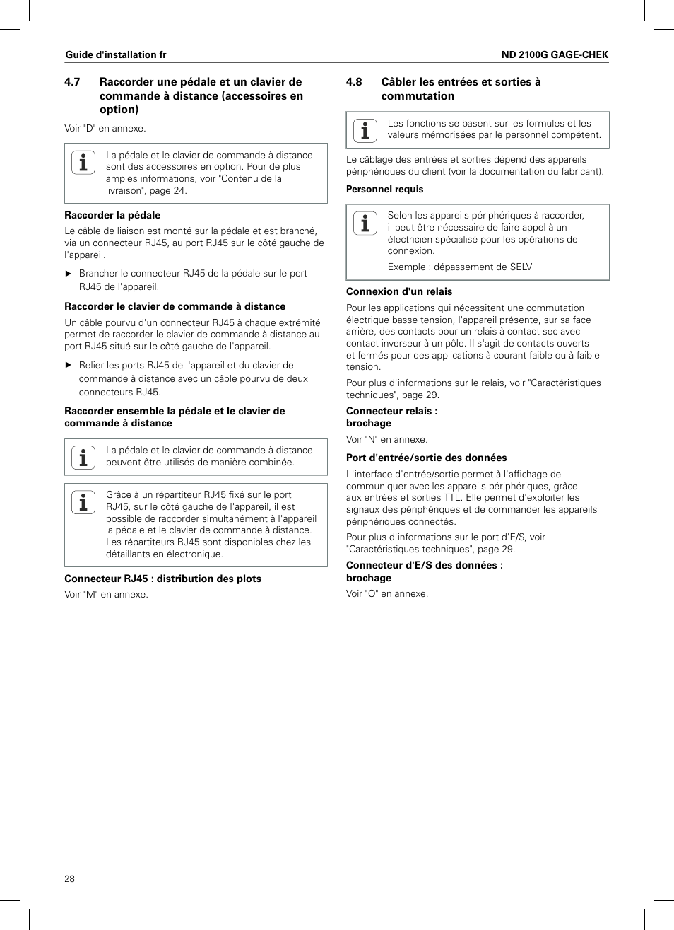 8 câbler les entrées et sorties à commutation | HEIDENHAIN ND 2100G Installation User Manual | Page 26 / 108
