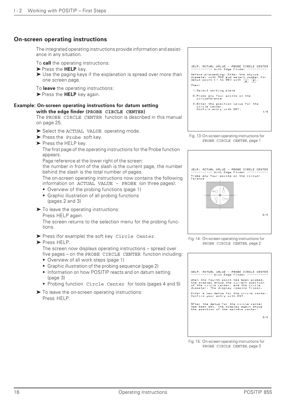 On-screen operating instructions | HEIDENHAIN PT 855 for Milling User Manual | Page 18 / 117
