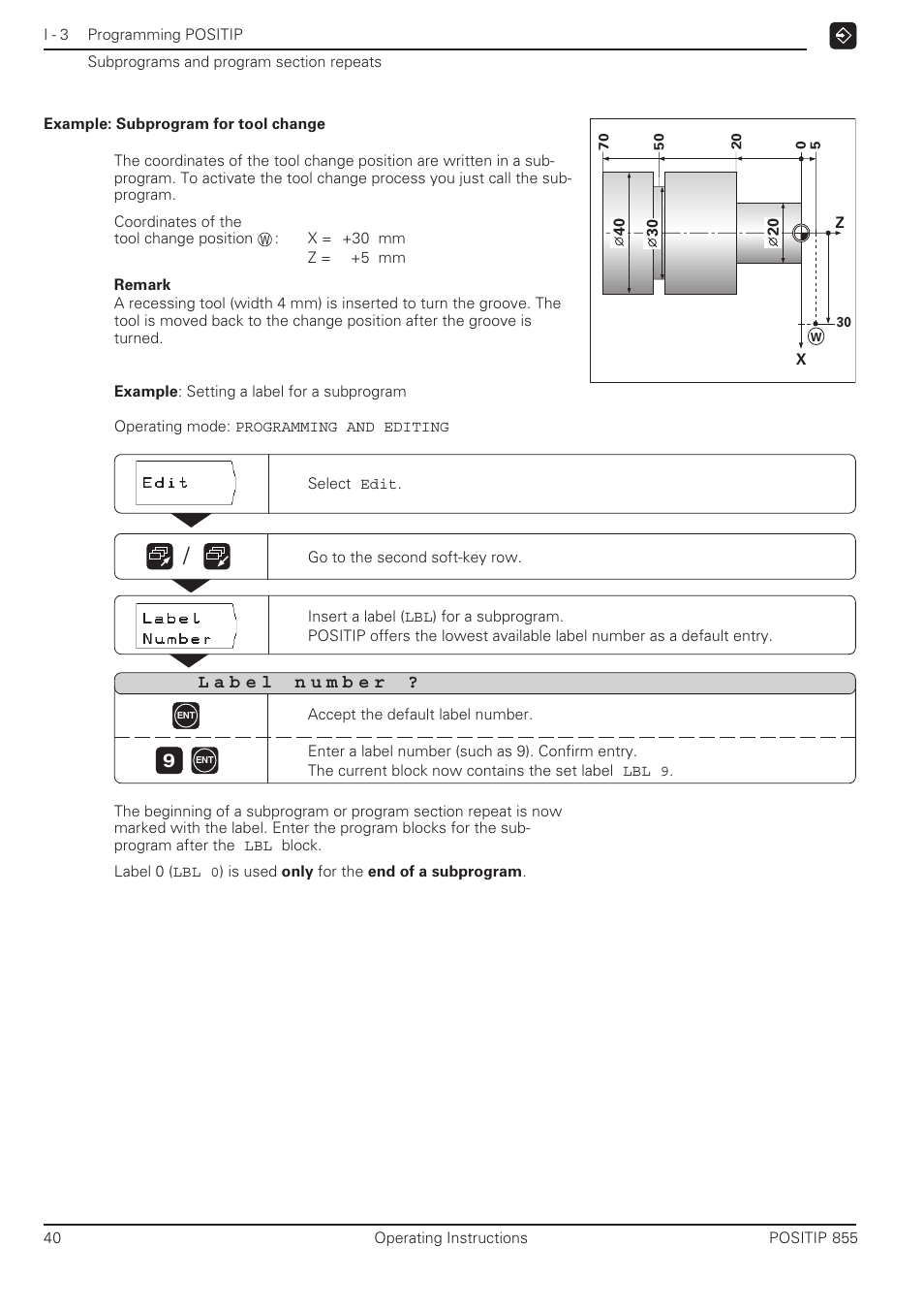 HEIDENHAIN PT 855 for Turning User Manual | Page 39 / 87