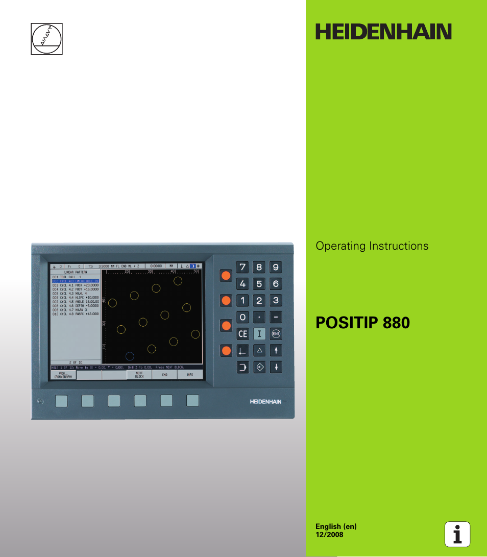 HEIDENHAIN PT 880 User Manual | 151 pages