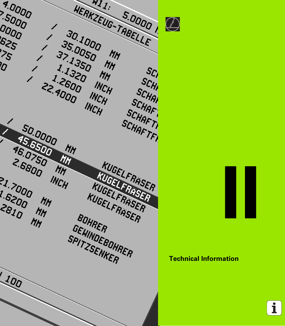 Technical information, Ii technical information | HEIDENHAIN PT 880 User Manual | Page 111 / 151