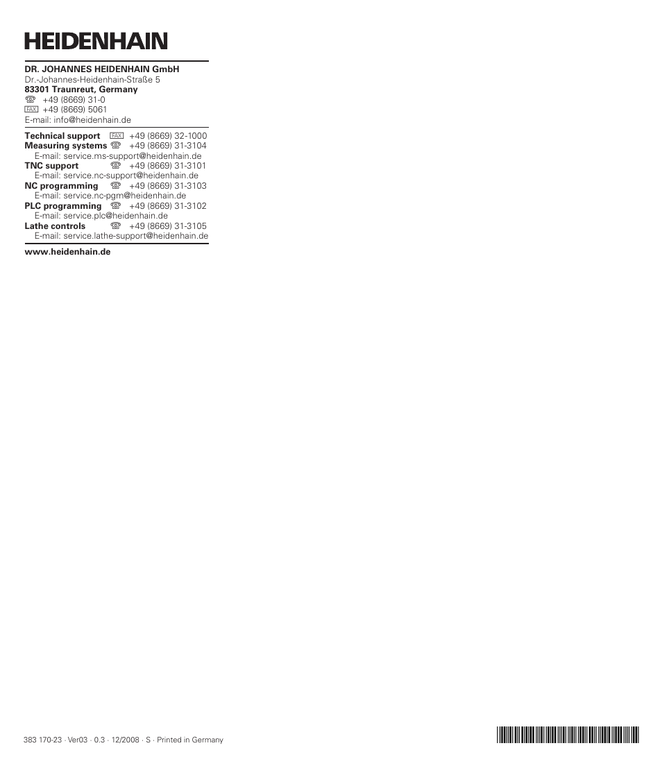 HEIDENHAIN PT 880 User Manual | Page 151 / 151