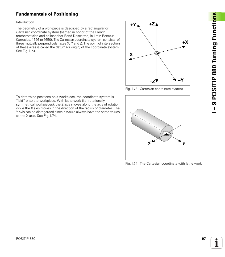 Fundamentals of positioning, I – 9 positip 880 t u rn ing f unctions | HEIDENHAIN PT 880 User Manual | Page 97 / 151