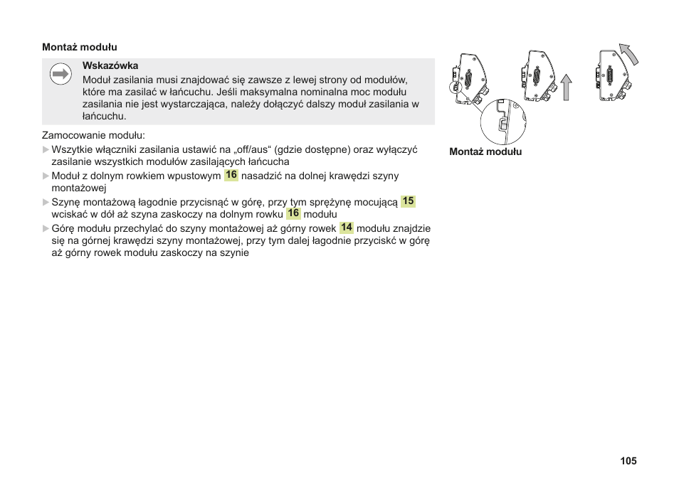 Montaż | HEIDENHAIN MSE 1000 Installation User Manual | Page 105 / 176