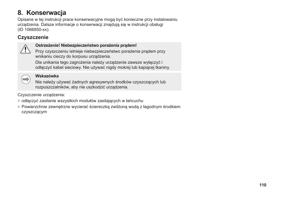Konserwacja | HEIDENHAIN MSE 1202 User Manual | Page 110 / 176