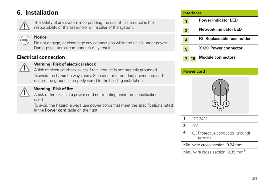 Installation | HEIDENHAIN MSE 1202 User Manual | Page 24 / 176