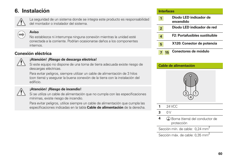 Instalación | HEIDENHAIN MSE 1202 User Manual | Page 60 / 176