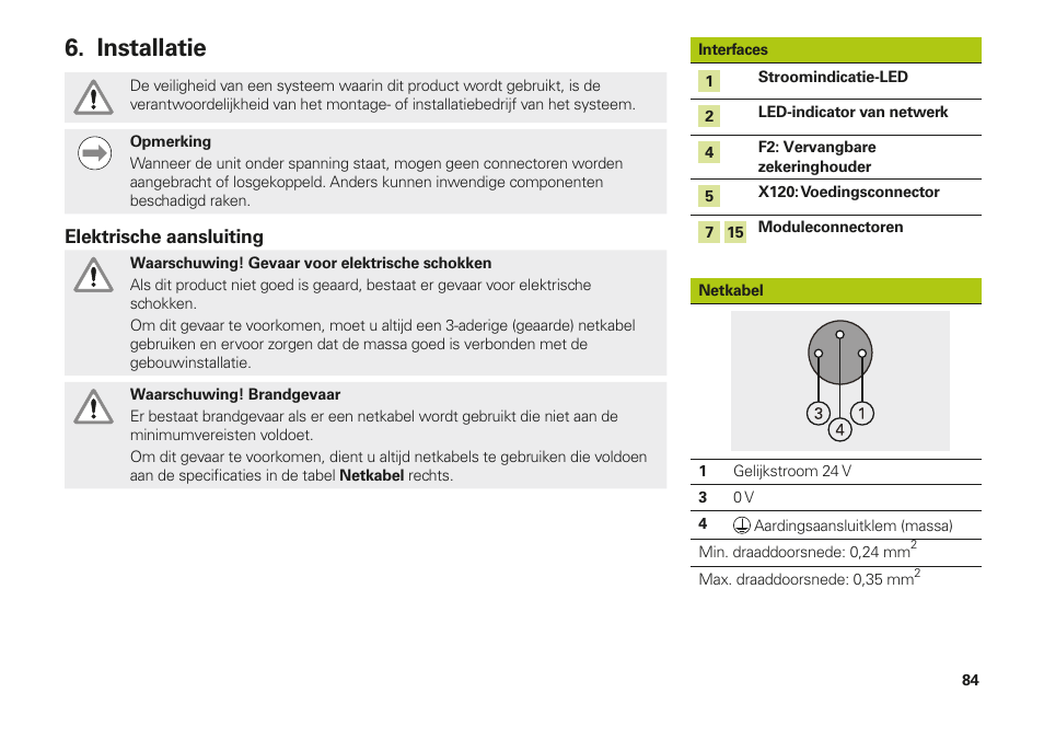 Installatie | HEIDENHAIN MSE 1202 User Manual | Page 84 / 176