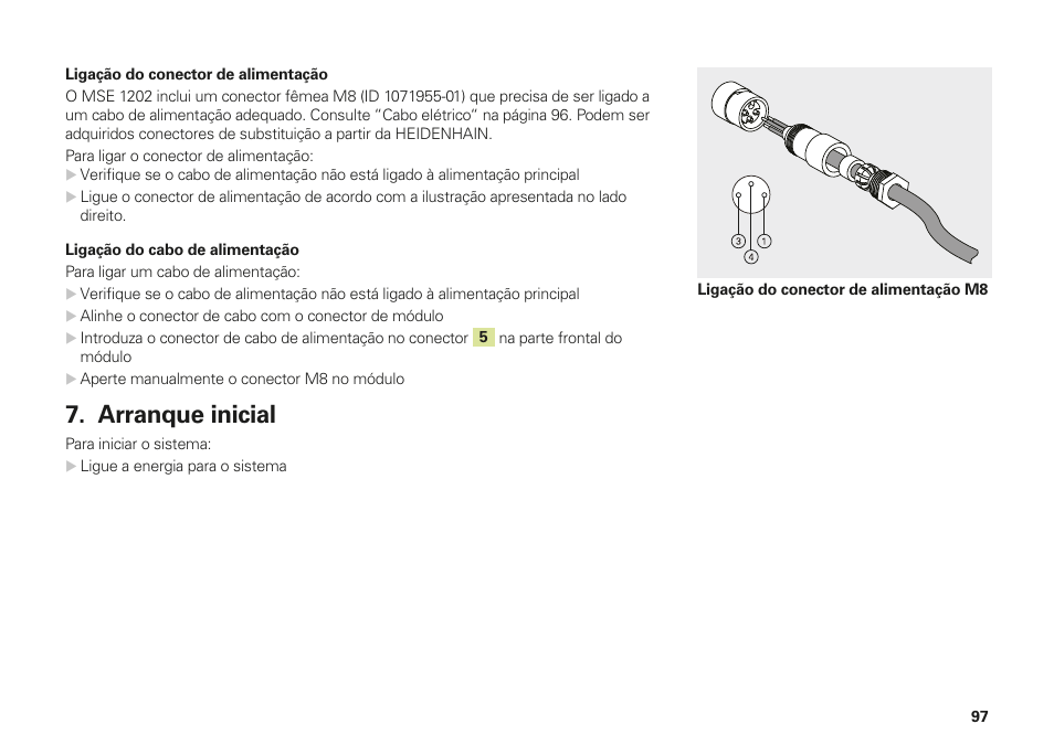 Arranque inicial | HEIDENHAIN MSE 1202 User Manual | Page 97 / 176