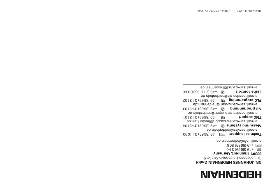 HEIDENHAIN MSE 1110 User Manual | Page 176 / 176