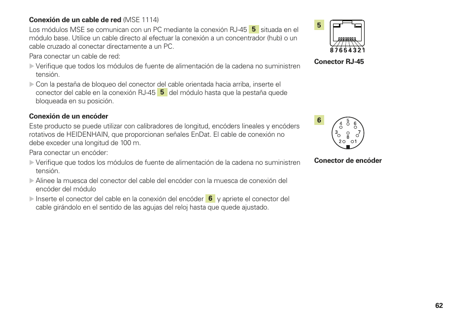 HEIDENHAIN MSE 1110 User Manual | Page 62 / 176