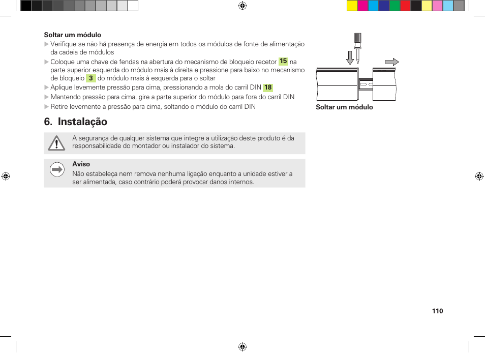 Instalação | HEIDENHAIN MSE 1300 User Manual | Page 110 / 206