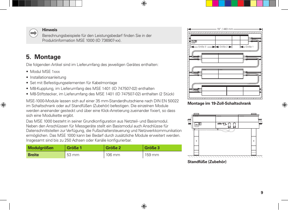 Montage | HEIDENHAIN MSE 1300 User Manual | Page 9 / 206