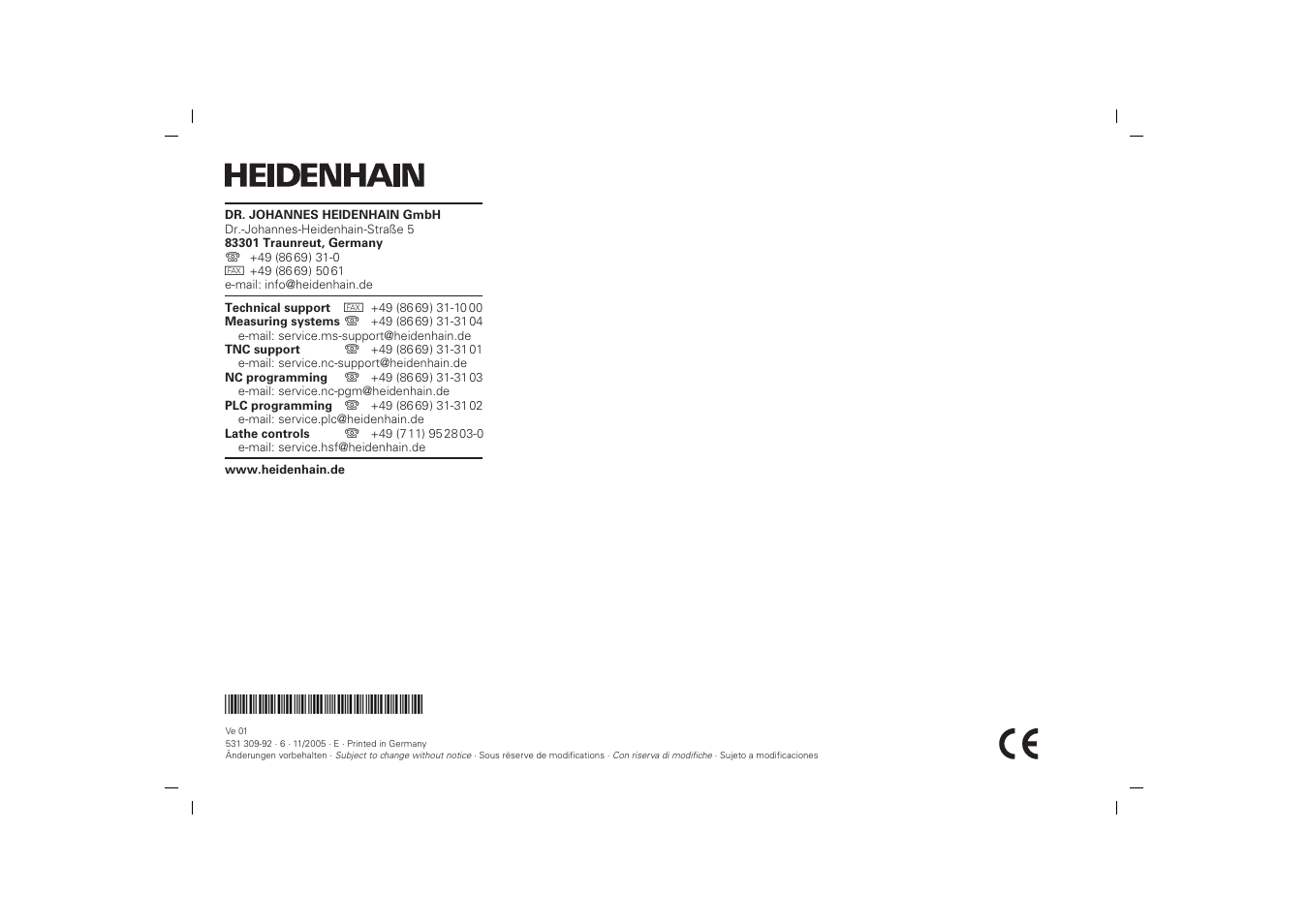 HEIDENHAIN TS 440 User Manual | Page 14 / 14