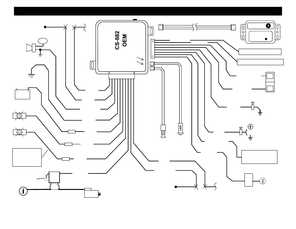 System wiring diagram | Crimestopper Security Products CS-882 OEM User Manual | Page 8 / 12