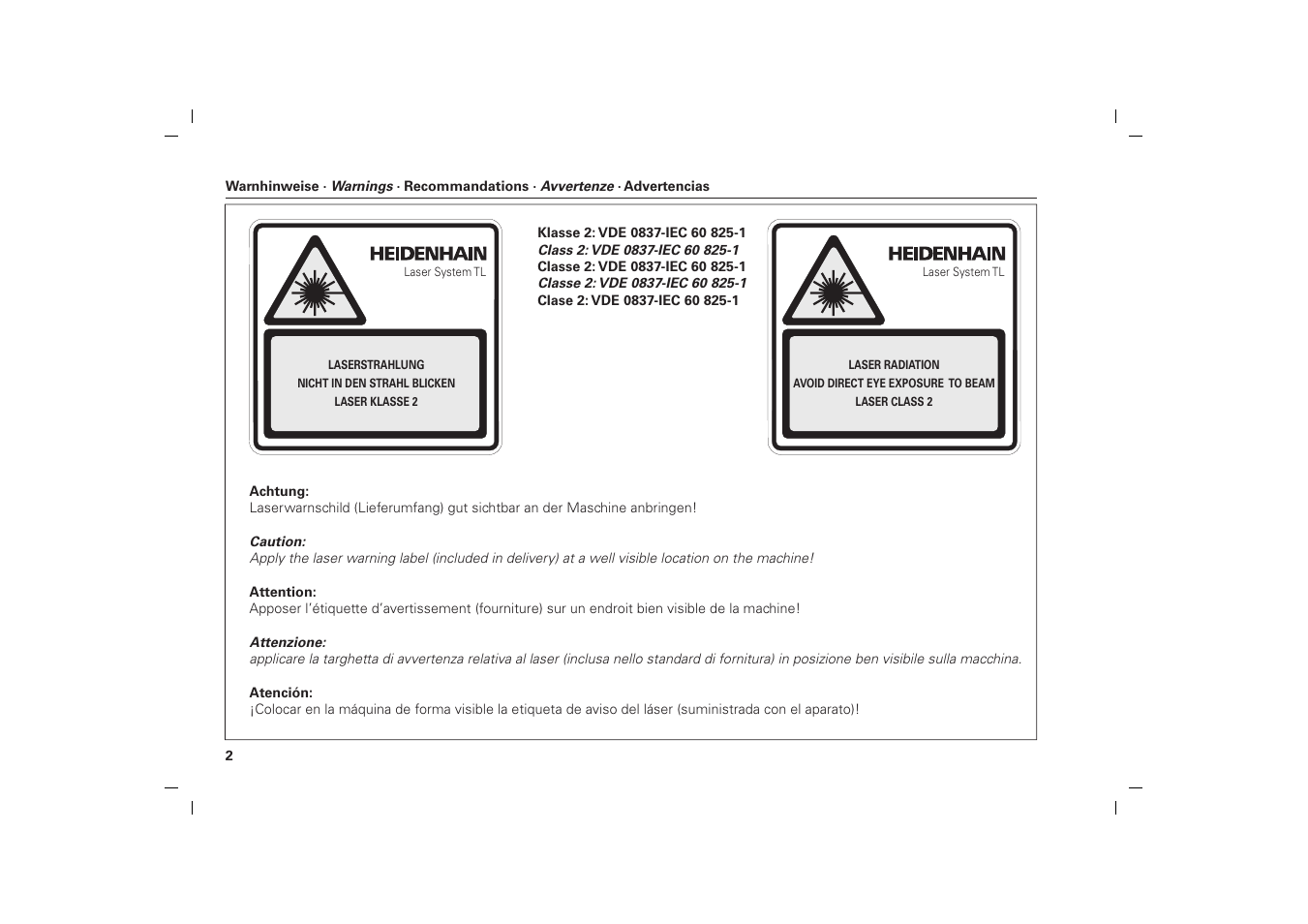 HEIDENHAIN TL Micro User Manual | Page 2 / 27