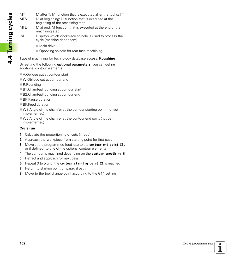 4 t u rn ing cy cles | HEIDENHAIN SW 548328-05 User Manual | Page 152 / 599