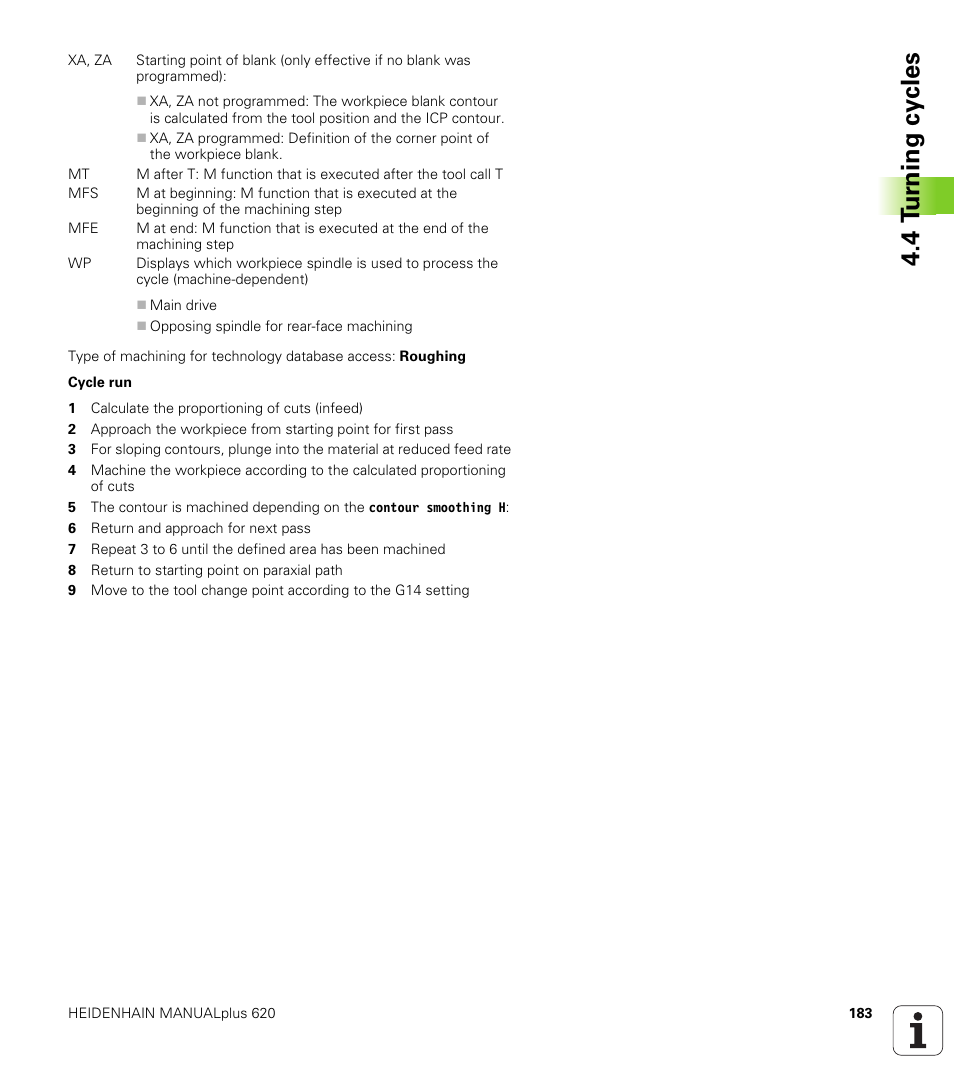 4 t u rn ing cy cles | HEIDENHAIN SW 548328-05 User Manual | Page 183 / 599