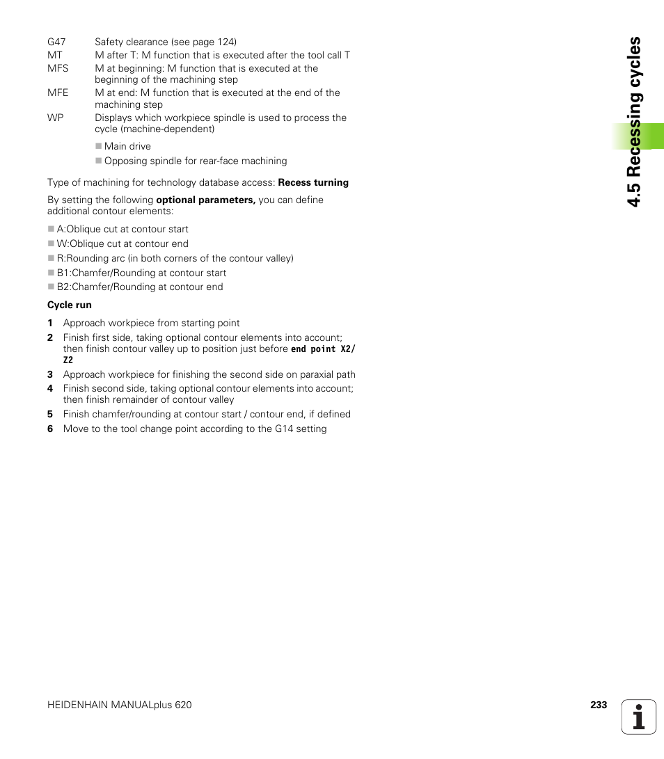 5 recessing cy cles | HEIDENHAIN SW 548328-05 User Manual | Page 233 / 599