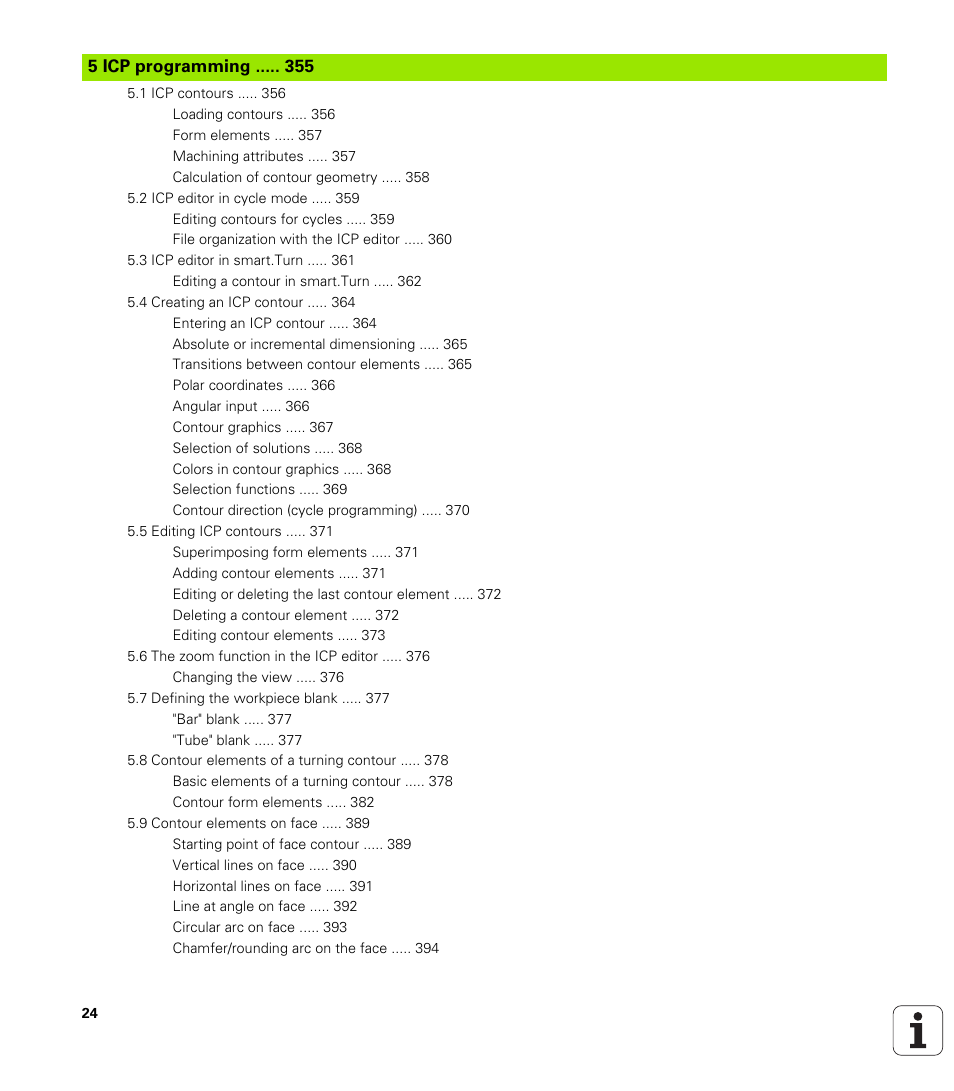 5 icp programming | HEIDENHAIN SW 548328-05 User Manual | Page 24 / 599