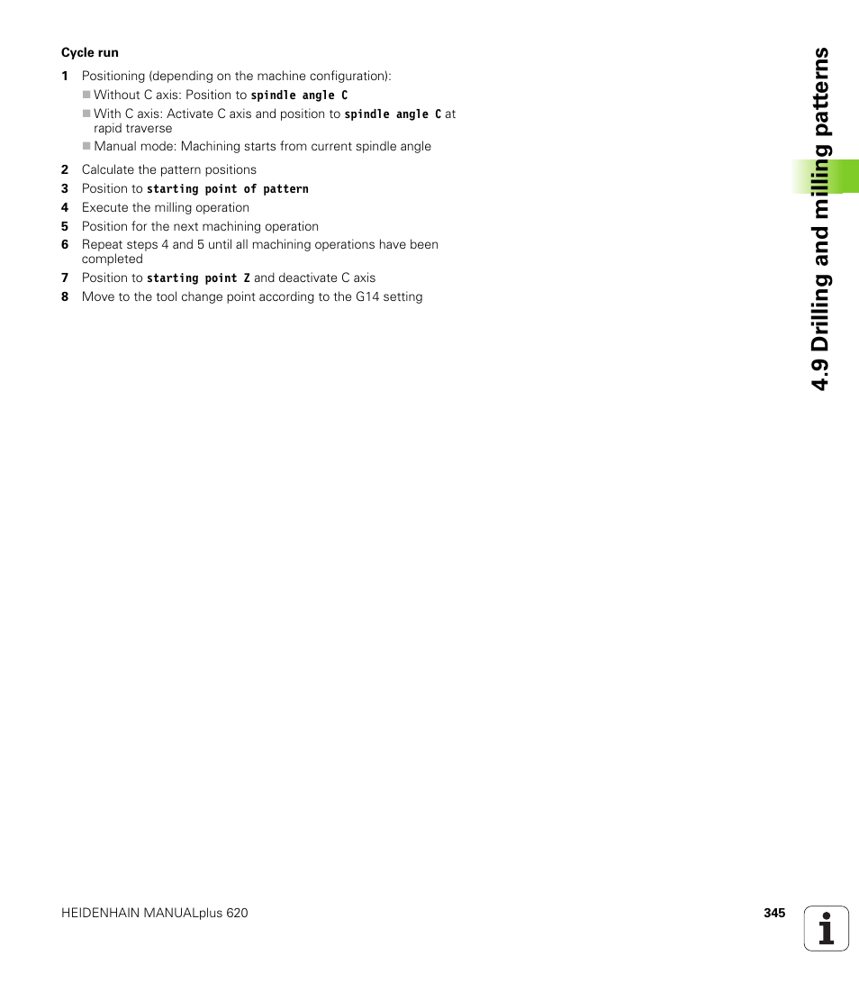 9 dr illing and milling pat ter ns | HEIDENHAIN SW 548328-05 User Manual | Page 345 / 599