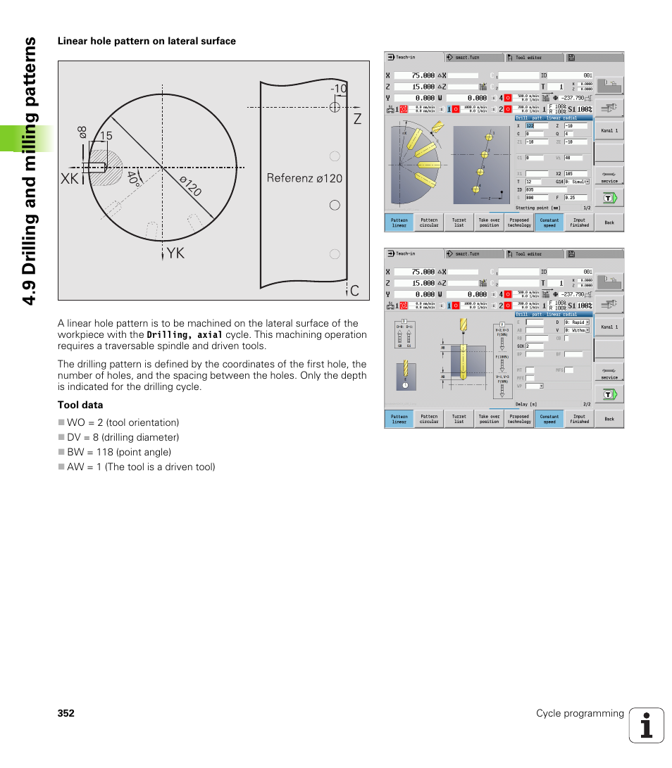 9 dr illing and milling pat ter ns | HEIDENHAIN SW 548328-05 User Manual | Page 352 / 599
