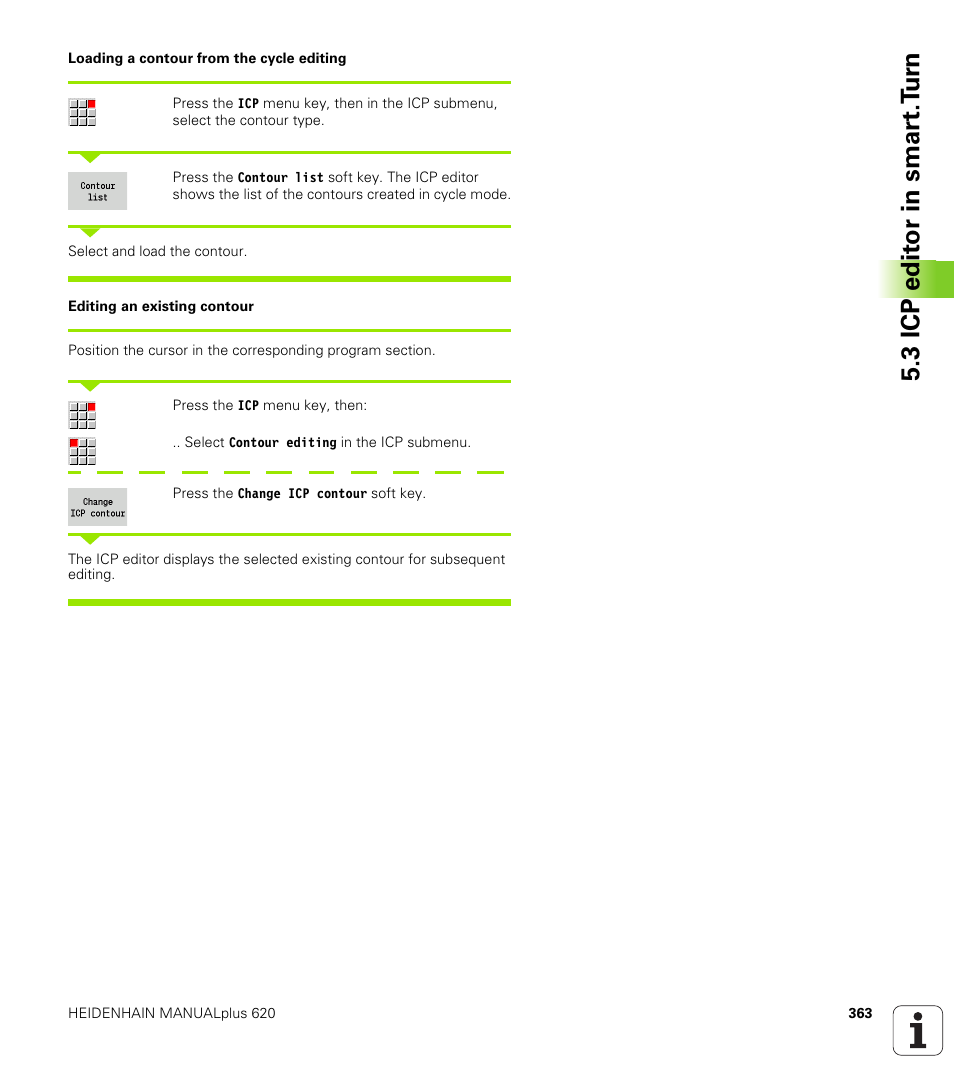 3 icp edit or in smar t.t u rn | HEIDENHAIN SW 548328-05 User Manual | Page 363 / 599