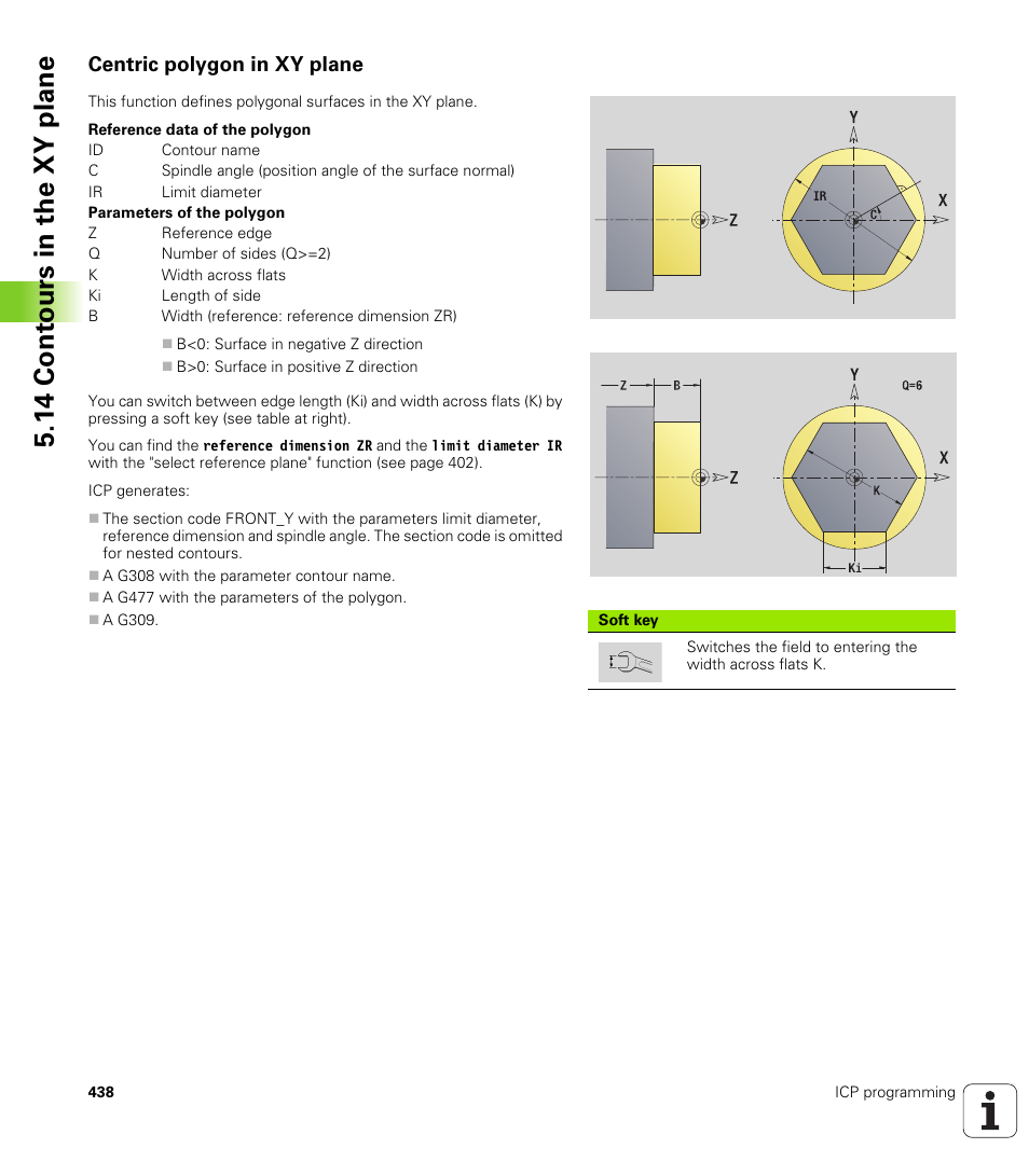 Centric polygon in xy plane, 14 cont ours in the xy plane | HEIDENHAIN SW 548328-05 User Manual | Page 438 / 599