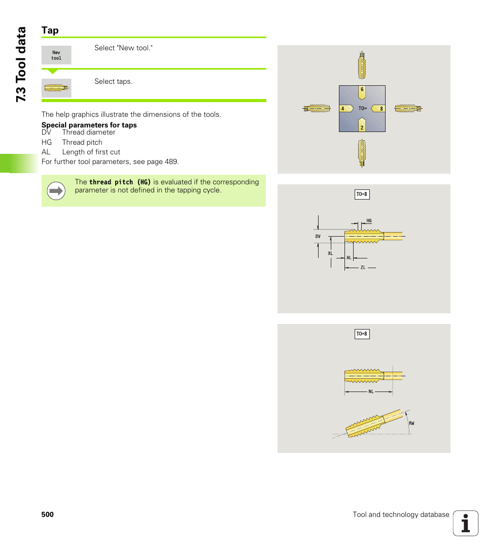 3 t ool data | HEIDENHAIN SW 548328-05 User Manual | Page 500 / 599