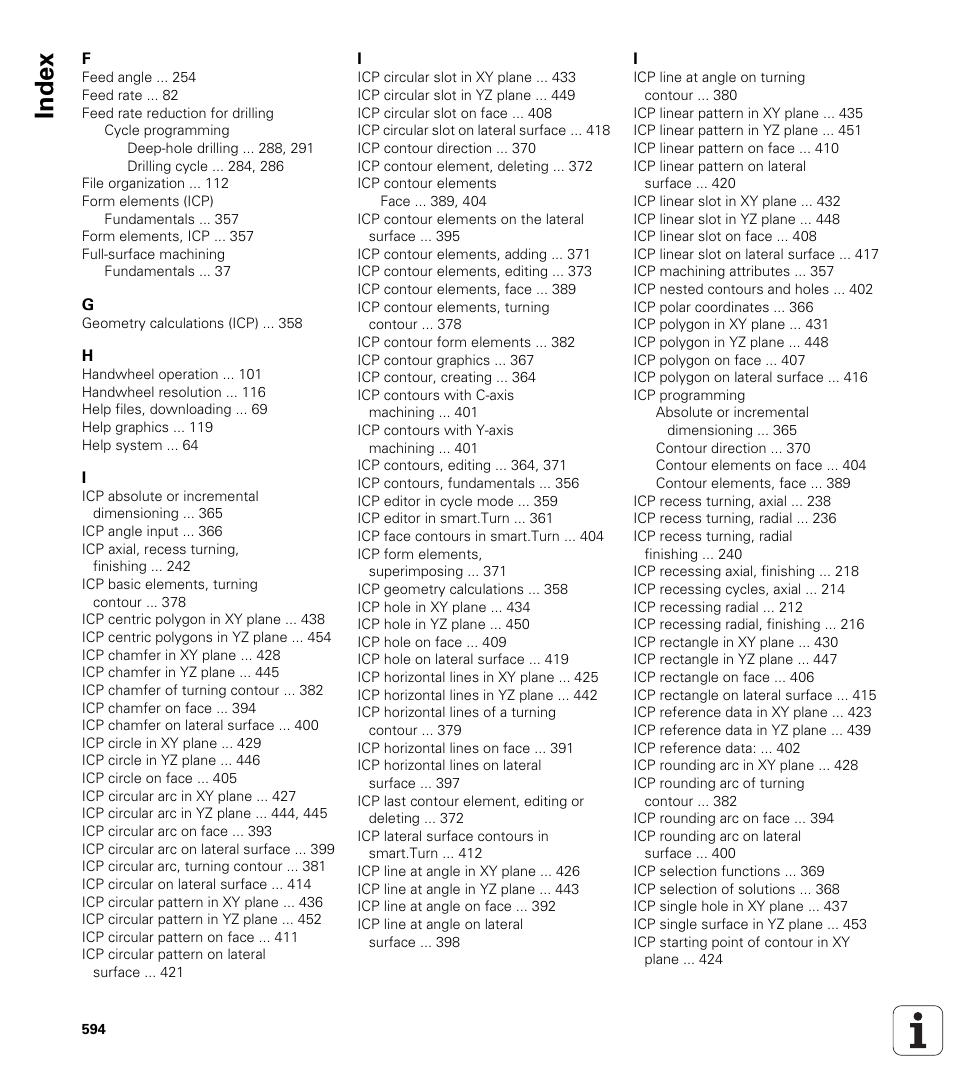 Index | HEIDENHAIN SW 548328-05 User Manual | Page 594 / 599