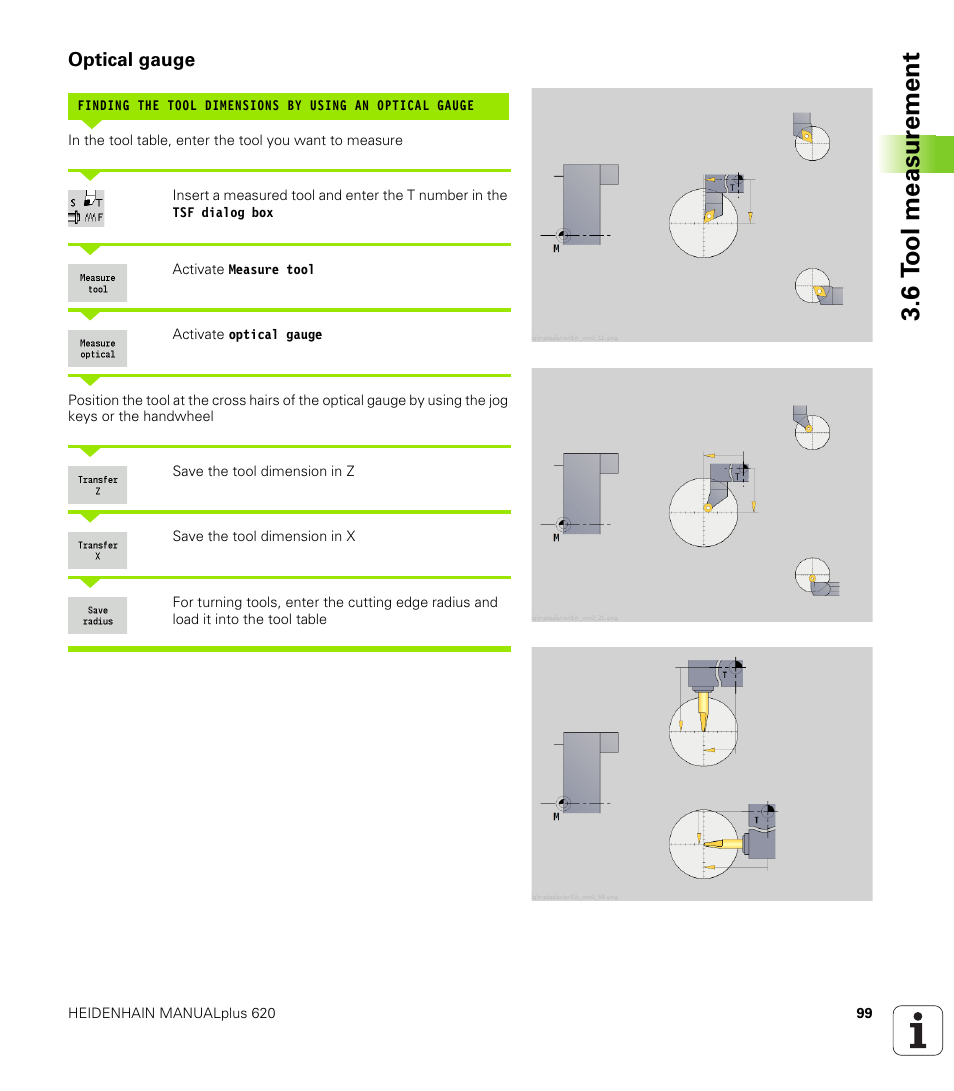 Optical gauge, 6 t o ol measur ement | HEIDENHAIN SW 548328-05 User Manual | Page 99 / 599