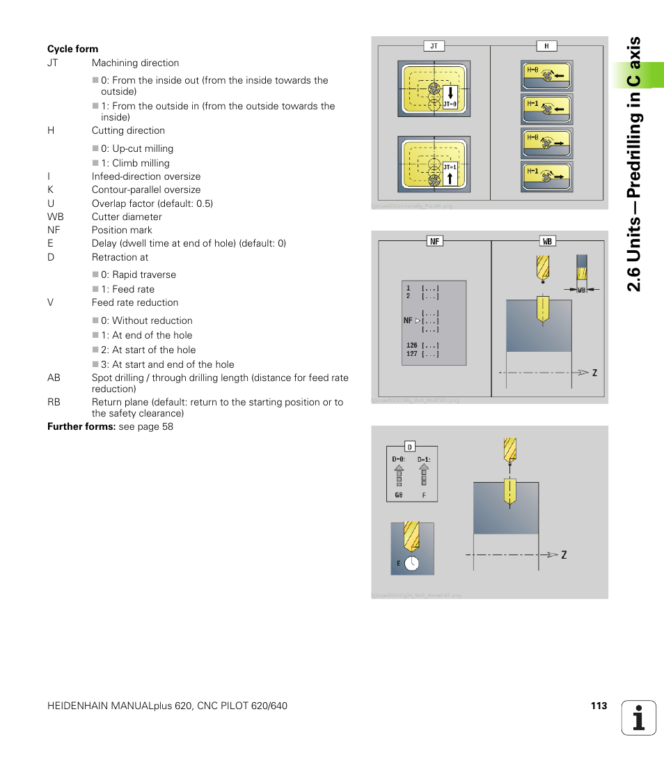 6 units—pr e dr illing in c axis | HEIDENHAIN SW 548328-05 DIN Programming User Manual | Page 113 / 598
