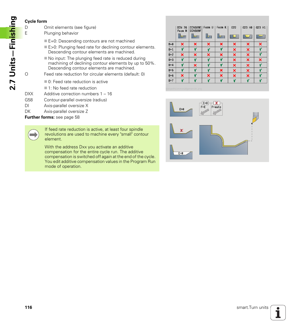 7 units—finishing | HEIDENHAIN SW 548328-05 DIN Programming User Manual | Page 116 / 598