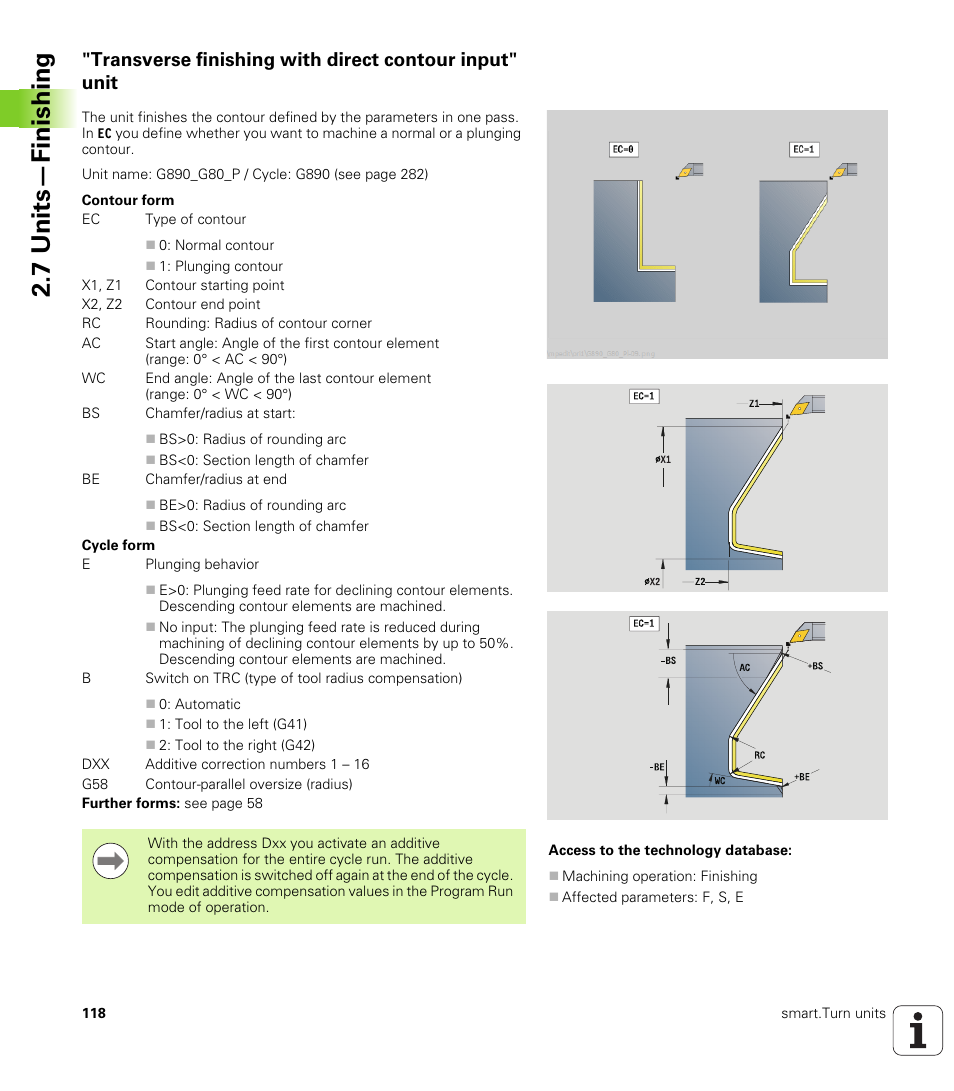 7 units—finishing | HEIDENHAIN SW 548328-05 DIN Programming User Manual | Page 118 / 598