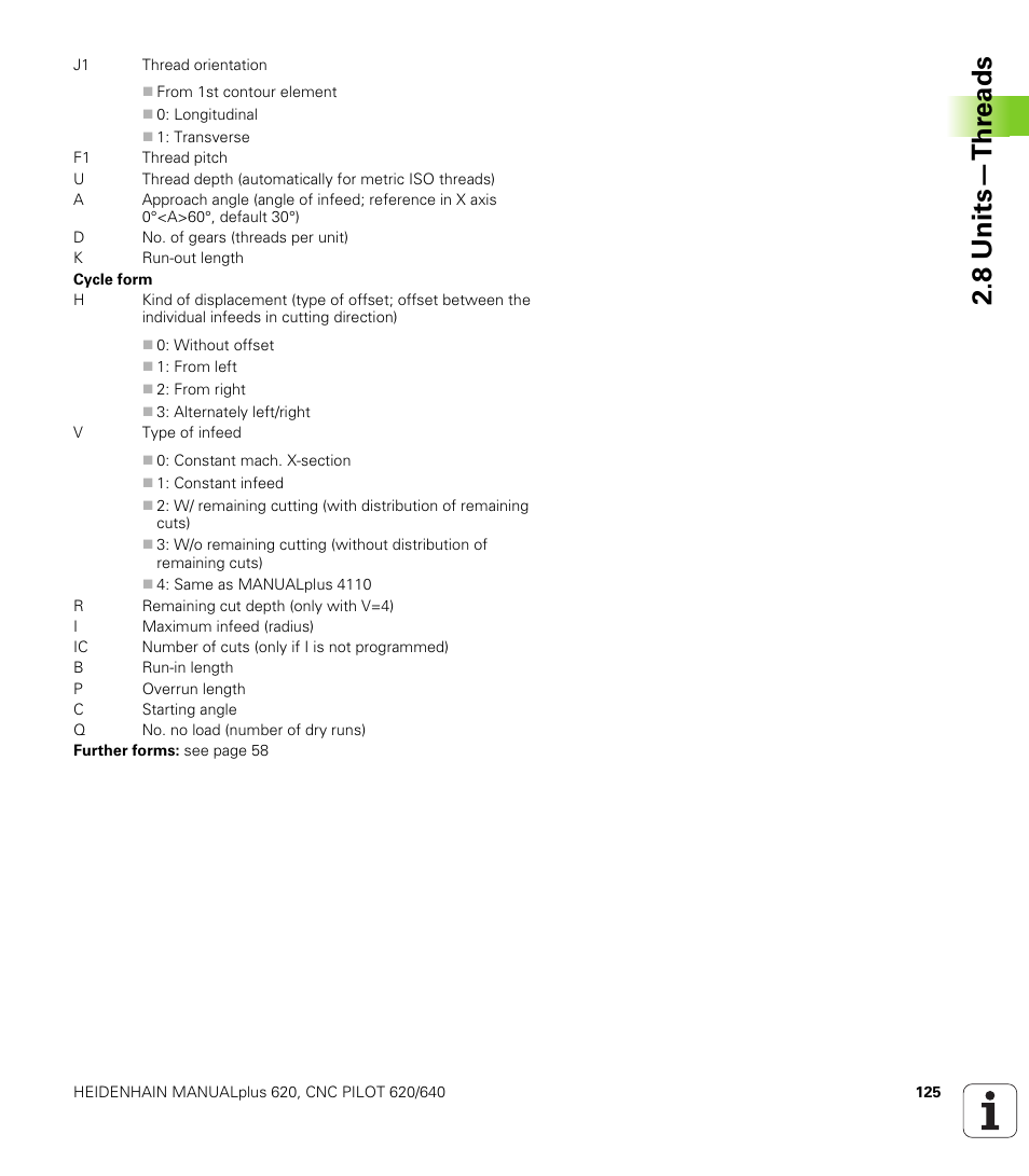 8 units—thr eads | HEIDENHAIN SW 548328-05 DIN Programming User Manual | Page 125 / 598