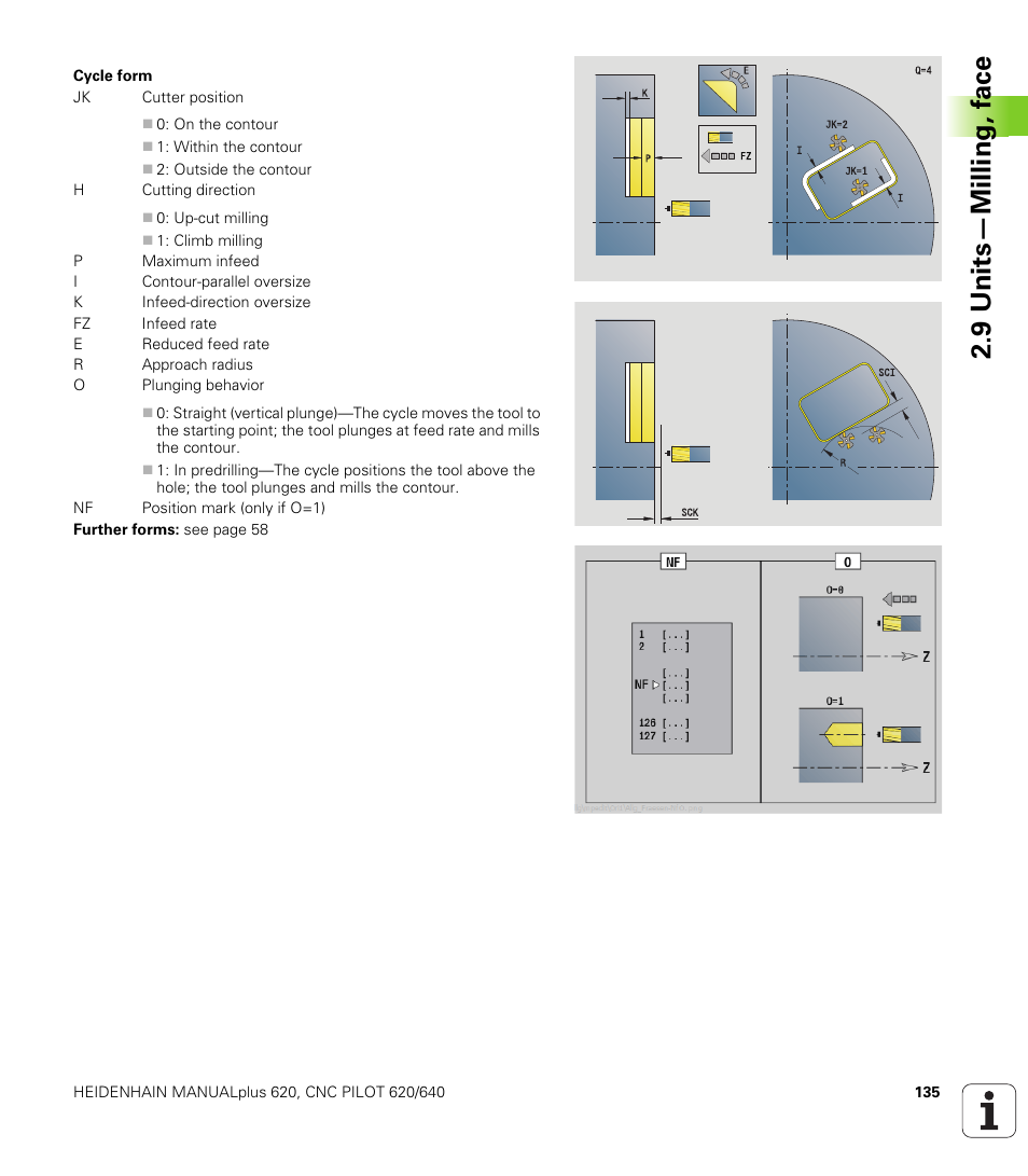 9 units—milling, f a ce | HEIDENHAIN SW 548328-05 DIN Programming User Manual | Page 135 / 598