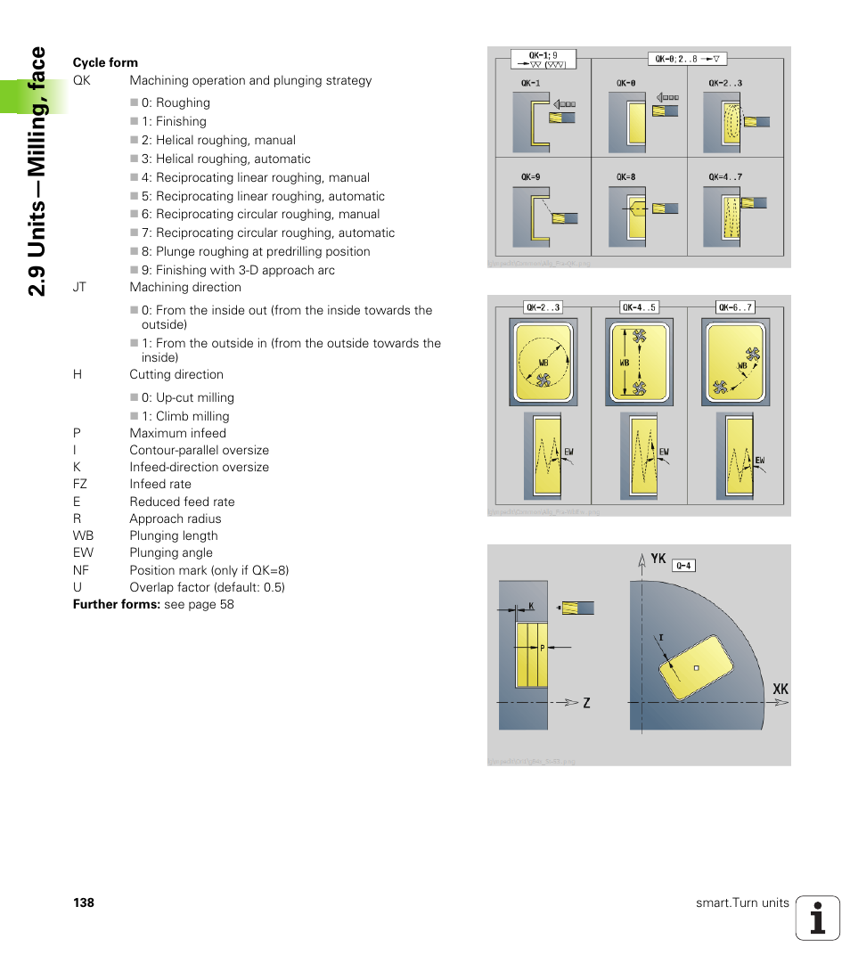 9 units—milling, f a ce | HEIDENHAIN SW 548328-05 DIN Programming User Manual | Page 138 / 598